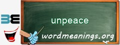 WordMeaning blackboard for unpeace